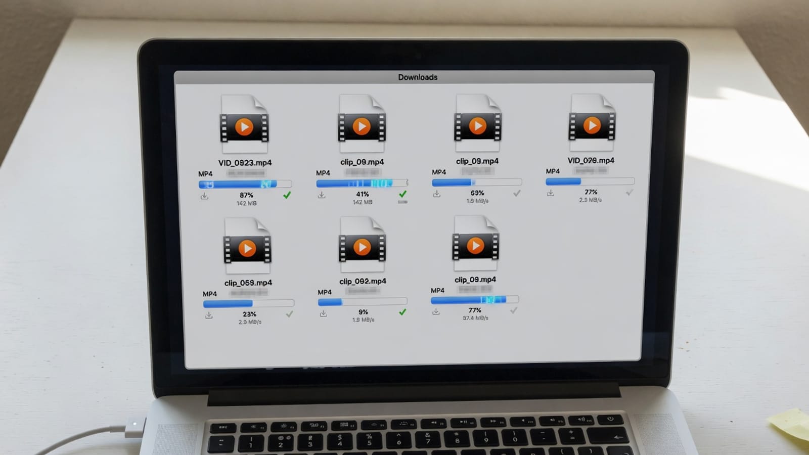 Downloading individual 720p MP4 downloads after batch video